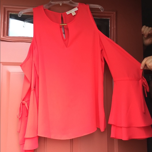 Michael Kors Tops - NWT Michael Kors Coral Cold Shoulder